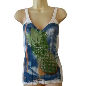 Tommy Hilfiger Size M Tropical Paradise Sleeveless Sweater Summer Vacation